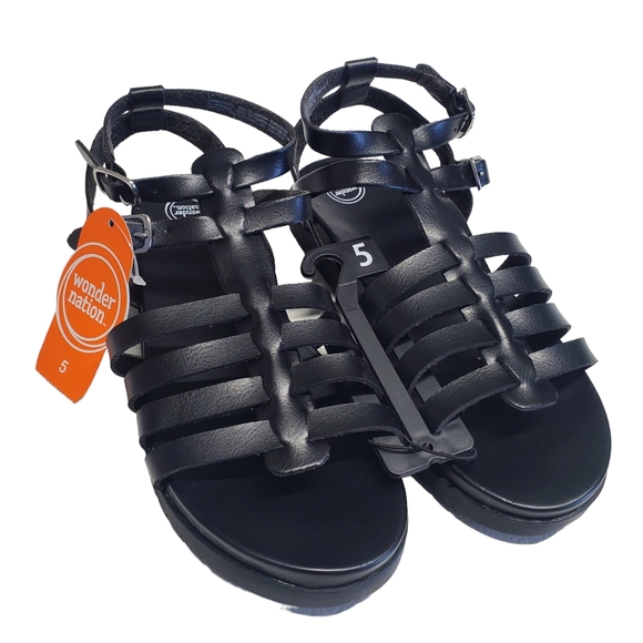 NWT Wonder Nation Girls Gladiator Sandals  Spring/Summer Size 5 - Picture 2 of 9